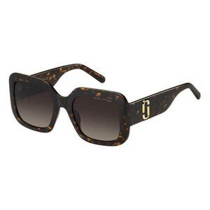 New MARC JACOBS Havana Square Marc 647/S 086 HA Sunglasses Women